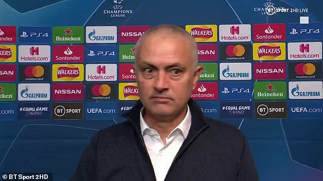 It's like going to a gun fight without bullets': Jose Mourinho delivers extraordinary four minuterant after Tottenham's defeat by RB Leipzig (video)