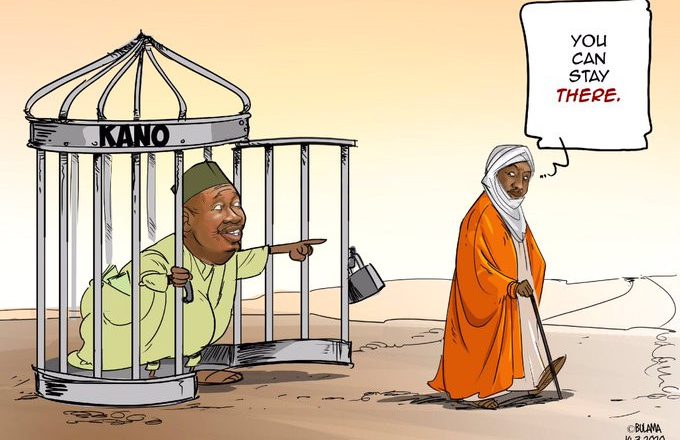 Kano is not a cage – President Buhari and Governor Ganduje's aides react to cartoon on Sanusi’s dethronement