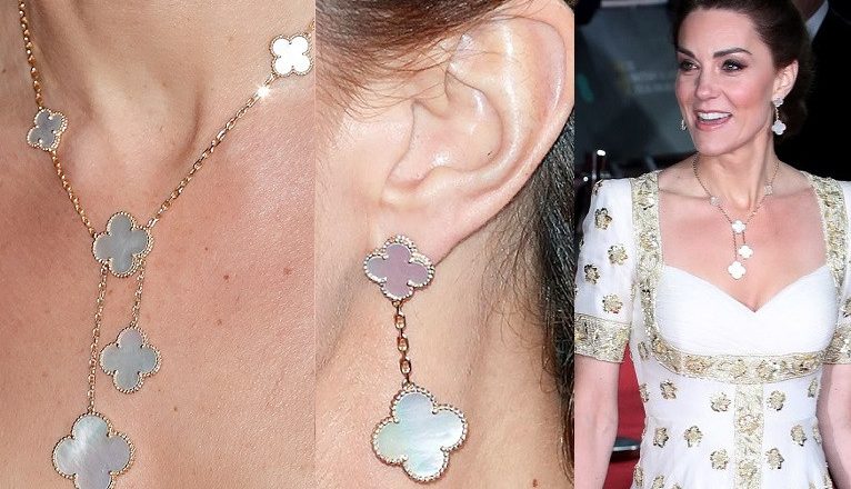 Stunning Jewelry Worn by Kate Middleton at the BAFTAs 2020 (See Photos)