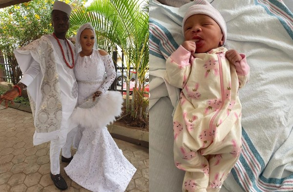 Kraks TV's Femi Bakre and wife Mariam celebrate the birth of their first child