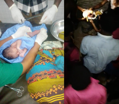 LIB Exclusive: Newborn baby hanging from a barbed wire in a hostel is rescued after her mother, a student of Fed Poly Oko, tried to throw her over the fence shortly after birth (graphic)