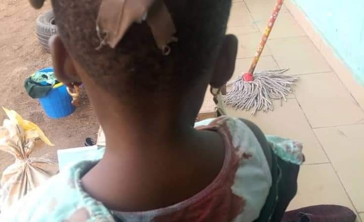 Maid pushes the child in her care, leaving her bleeding profusely from her head