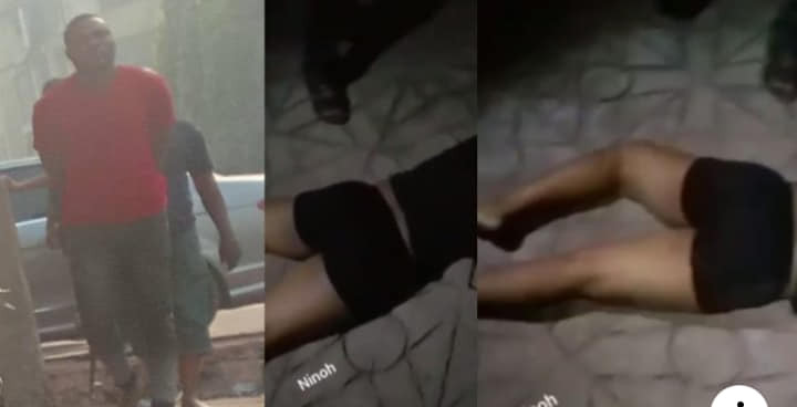 <article>
  Man accused of throwing down his pregnant girlfriend from the fifth floor of their apartment in Anambra (video)