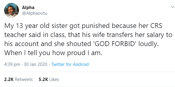 Man shares a proud moment as his sister challenges her CRS teacher