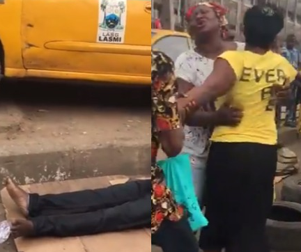 Tragic Incident: Man Collapses and Passes Away at Bus Stop in Lagos (Video)