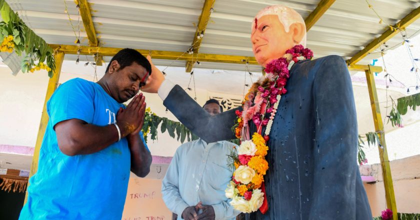Indian Man’s Unusual Devotion to Donald Trump: Praying to a Life-Size Statue