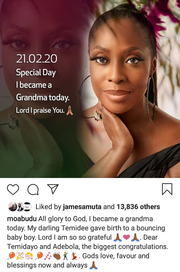 Mo Abudu becomes a grandmother as her daughter welcomes first child, a baby boy