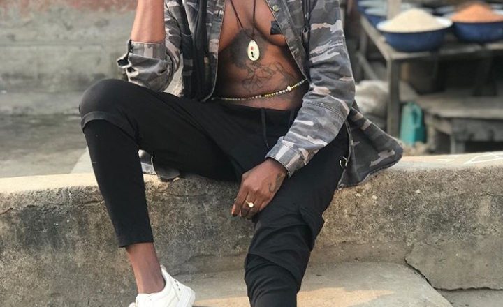 Adetutu OJ, the model with distinct tribal marks, embraces braless look in latest modeling shots