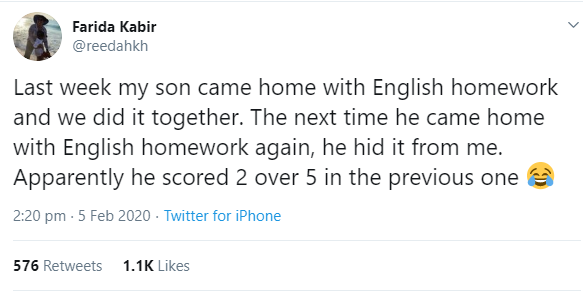 Mother’s Account of Her Son’s Reaction to Failing Homework She Helped Him With
