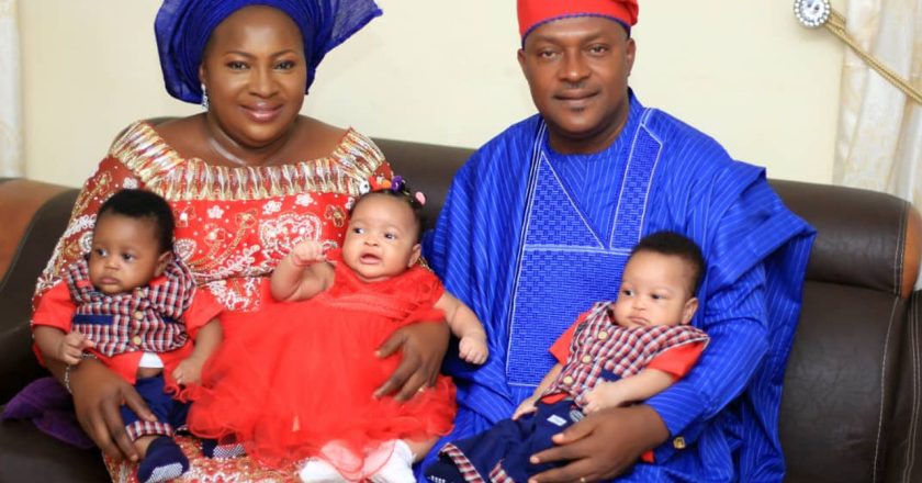 Nigerian Pastor and his Wife Celebrate the Birth of Triplets 18 Years after Their First Child