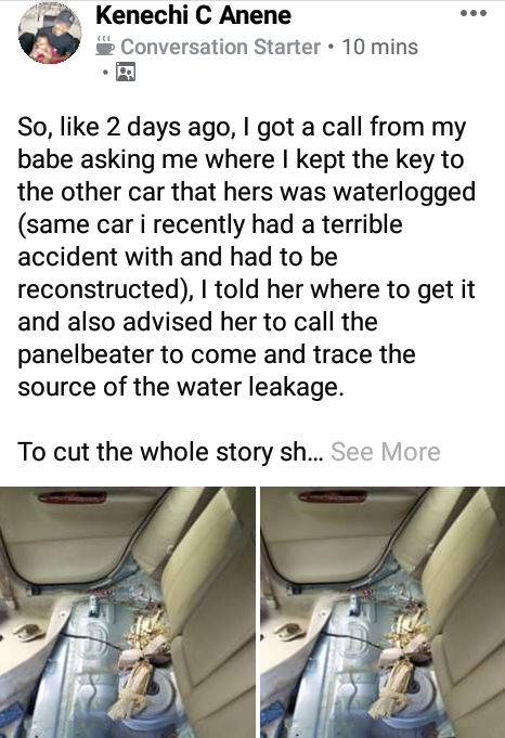 Nigerian man discovers 'fetish' items under his car two months after he was involved in accident with same vehicle