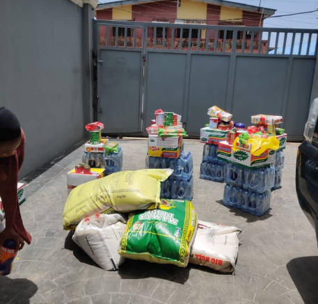 Nigerian Tailor Displays Coronavirus Relief Package From Landlord