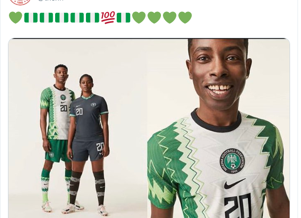 The release of the new Super Eagles jersey from Nike, inspired by traditional agbada, is widely celebrated by Nigerians (photos)