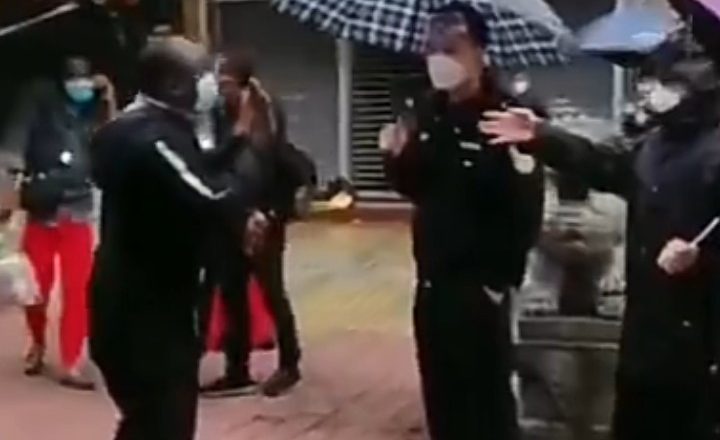 Nigerians roaming the streets in China as they are sent out of their hotels by police over Coronavirus fears (video)