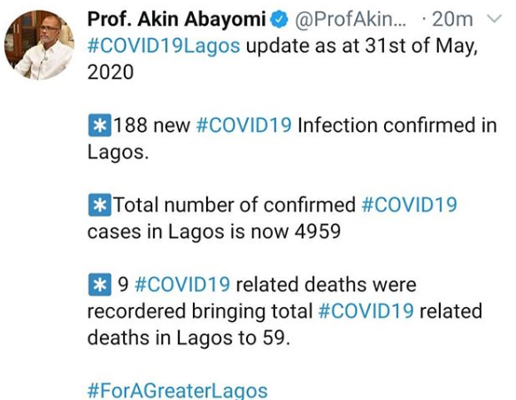 Nine COVID19 deaths recorded in Lagos