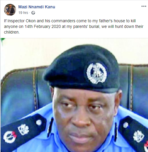 Nnamdi Kanu threatens to hunt down the children of Abia Police Commissioner, Ene Okon 