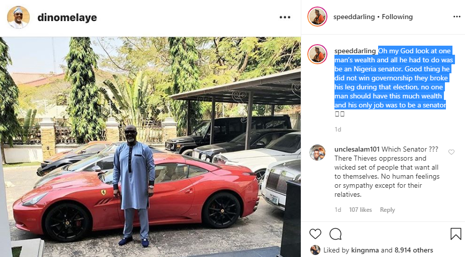 Speed Darlington criticizes Dino Melaye for amassing wealth with no justified source