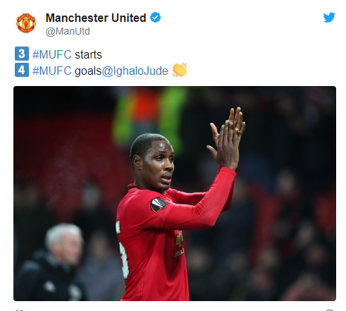 Odion Ighalo nominated for his very first Manchester United award