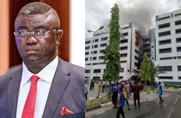 Official records are intact, fire at Accountant-General’s office was caused by a spark from an Air Conditioner – Minister