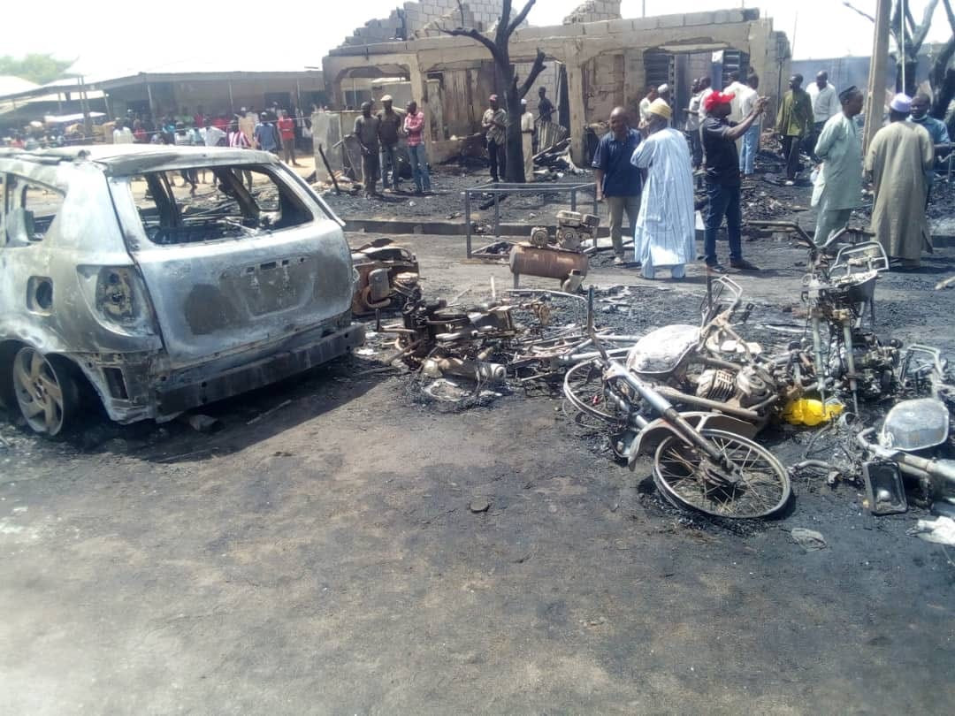 Tragic fire incident at Bauchi market