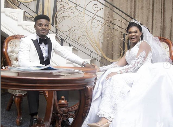 Check out the stunning wedding ceremony photos of MC Pashun and his wife Gift