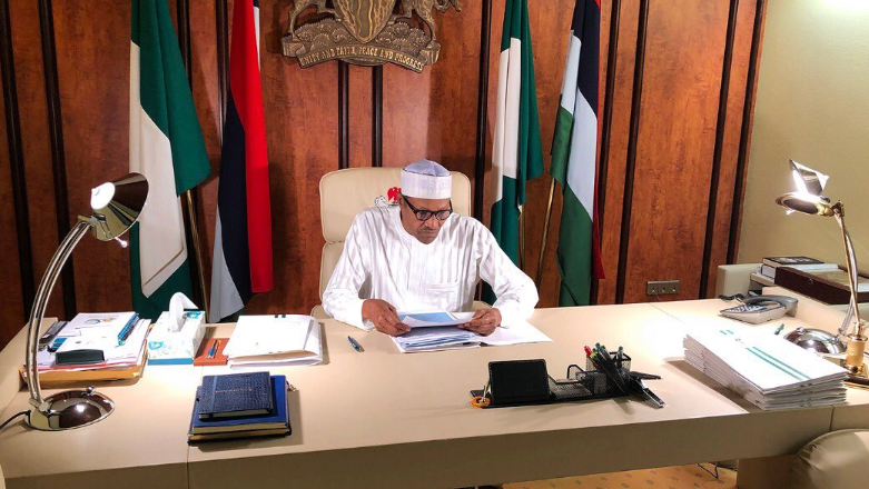 President Buhari Spotted in Office, Presidency Counters Fake News