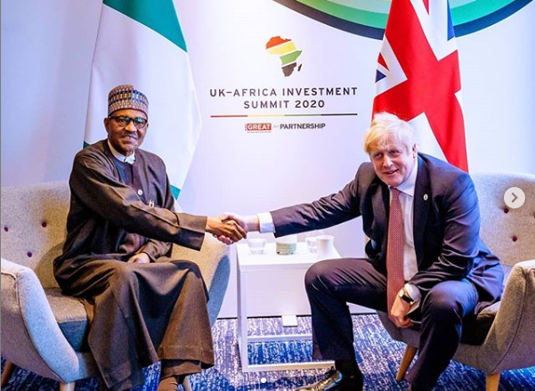 President Buhari holds talks with UK Prime Minister Boris Johnson in photos