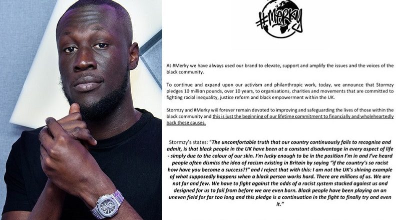 Stormzy, the Rapper, Commits £10million Over a Decade to Combat Racial Inequality