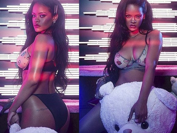 Rihanna’s Stunning Display in Provocative Lingerie  (Photos)