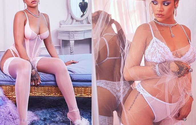 Rihanna’s Sultry Photos in Lace Lingerie and Corset