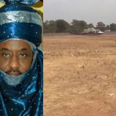 Sanusi whisked away in an helicopter to a new location in Nasarawa (video)