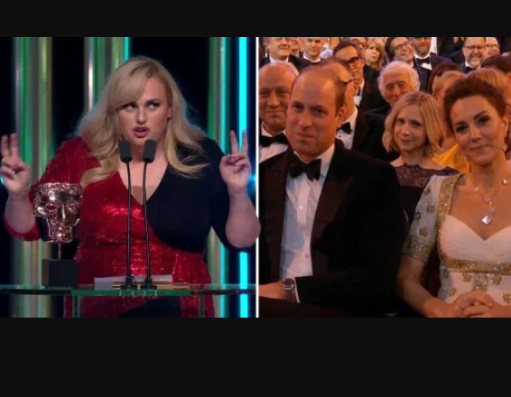 Watch the Reaction of Prince William and Kate Middleton to an Awkward Prince Andrew Joke Made by Rebel Wilson at BAFTAs (Video)