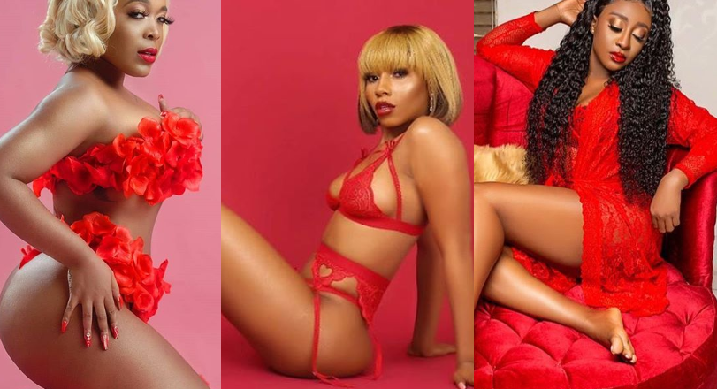Photos of Celebrities in Red Lingerie on Valentine’s Day