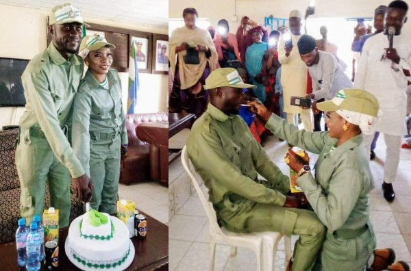 Serving Corps Members Celebrate Marriage in NYSC Uniform (See Photos)