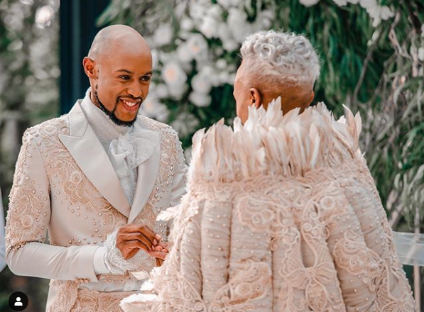 Acclaimed South African Media Personality, Somizi, and Partner Mohale Exchange Wedding Vows in Opulent White Ceremony (See Photos)