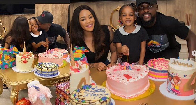 Super Eagles star John Ogu and his ex-wife Vera Akaolisa join forces for their daughter’s birthday
