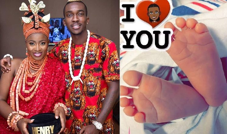Super Eagles striker Henry Onyekuru and wife Esty welcome their second child, a girl