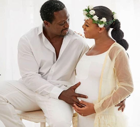 Tinsel star, Tomi Odunsi Fadina and her husband celebrate the arrival of their first child