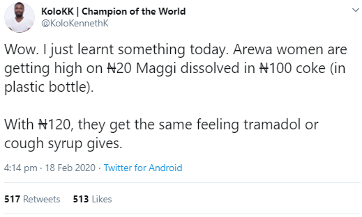 Twitter Reacts to Revelation of New Concoction Arewa Women Allegedly Use to Get High