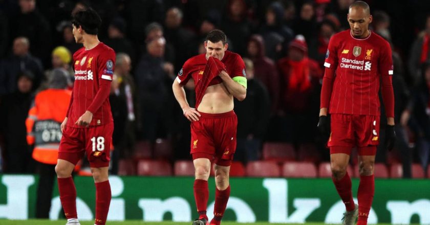 Twitter users roast Liverpool squad after Liverpool's 3-2 loss to Atletico Madrid as defending champions exit UEFA Champions League