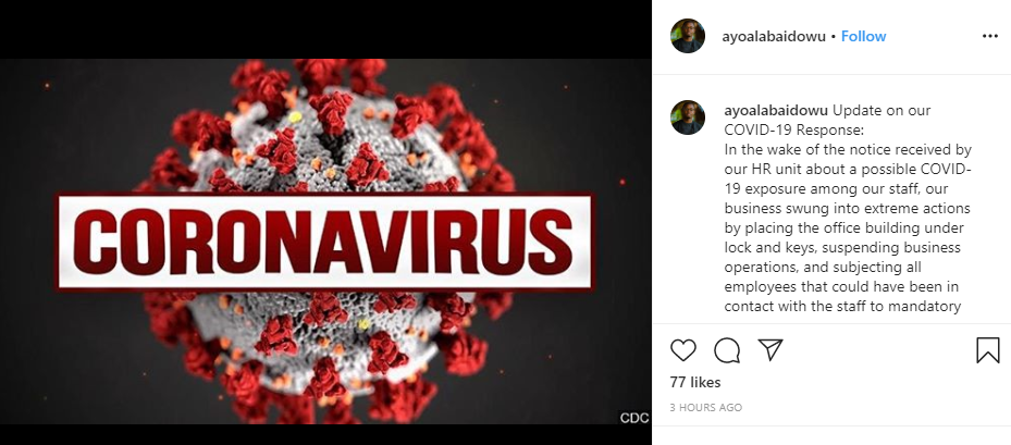 Update: Family member of UK returnee who became third case of coronavirus in Nigeria, tests negative 