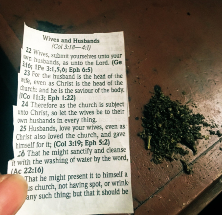Woman’s Controversial Act of Using Bible Page to Smoke Weed