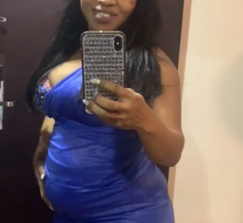 "Goldenly fake" Hakima Abubakar says as she shares video of her baby bump after she's accused of stealing another woman's baby photo