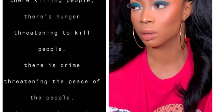 "Toke Makinwa poses a poignant question as she highlights the pressing issues facing Nigerians this year"