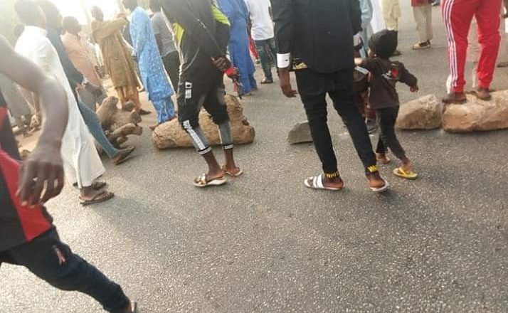 Protest in Adamawa as Youths Block Highway over Kidnappings, Accuse Police of Complicity