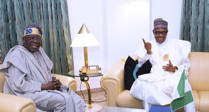 A Meeting Between Tinubu and Buhari in Abuja (see photos)