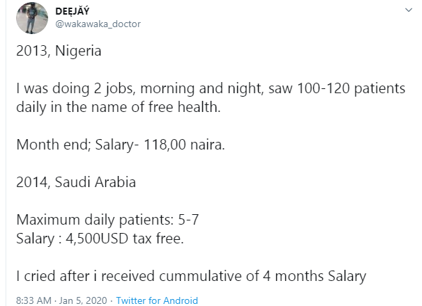 I cried after I received my salary in Saudi Arabia – Nigerian doctor writes after relocating to the Middle Eastern country