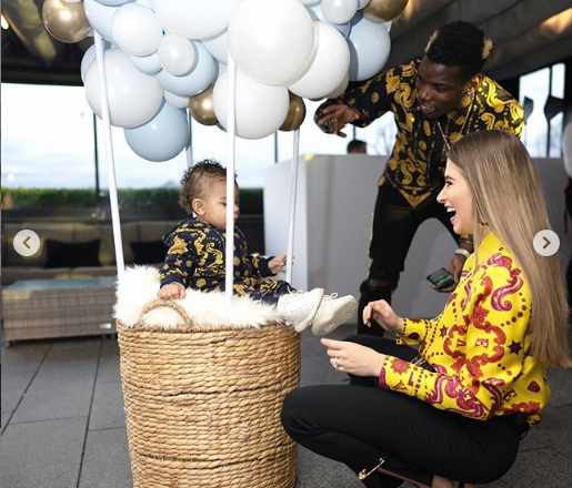 Family Celebration: Paul Pogba and Maria Host a Versace-Themed Party for Their Son’s First Birthday (See Photos)