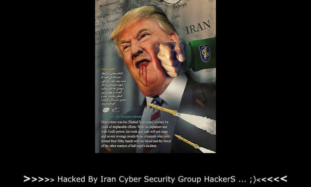 The claim of a group from Iran hacking a US government agency website