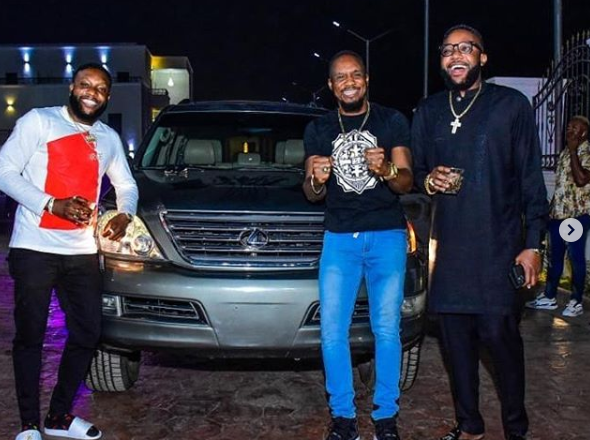 Actor Junior Pope gets a car gift from E-Money and Kcee (photos)